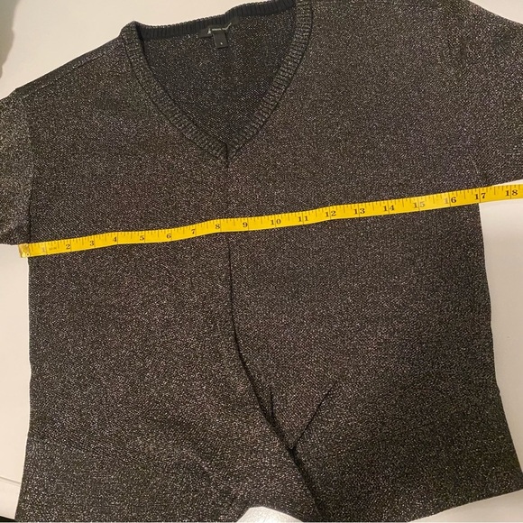 ARMANI EXCHANGE Women's Gray Silver Metallic V-neck Sweater Size S - Picture 12 of 12